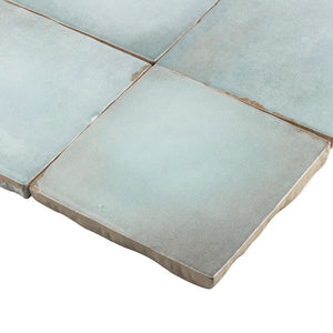 Zellige Heritage Ceramic Distressed Wall Tile Vintage Aqua 4x4 for backsplash