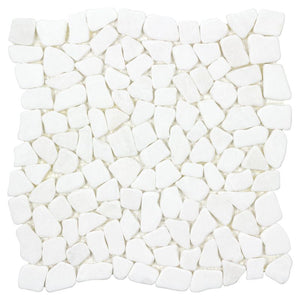 Fragment Stone Mosaic Tile White for Kitchen and Bathrooms