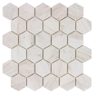 Hexagon Prime Stone Mosaic Tile Beige for Kitchen, and Bathroom