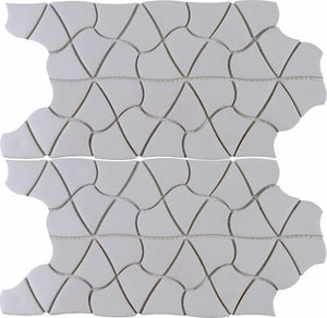 Hawaiian Flower Mosaic Tile White for swimming pool, shower, bathroom walls, kitchen backsplash, fireplace, Jacuzzi, and spas.