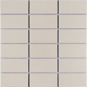 Essentials Porcelain Stacked Tile Biscuit 2''x4'' in a matte finish for kitchen backsplashes, bathrooms, showers, fireplace, foyers, floors, and accent/featured walls.