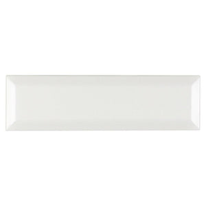 Subway Ceramic Tile White Matte Beveled 3 x 10