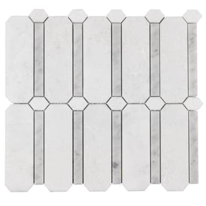 Mediterranean Stone Mosaic Tile White Columns