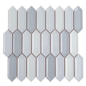 Picket Ceramic Mosaic Wall Tile Mist