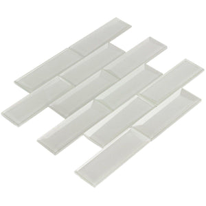 Glass Wall Tile Dimension White 2x6