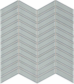 Glass Mosaic Tile Chevron Vapor