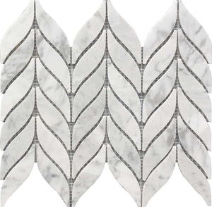 Carrara Spike Mosaic Tile