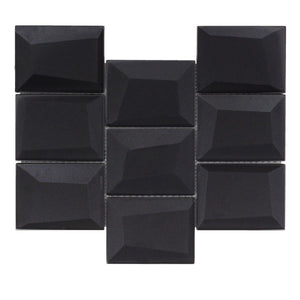 Glass Wall Tile Dimensional Dark