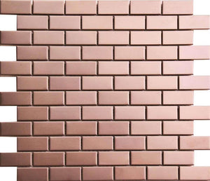 Stainless Steel Subway Tile Rose Gold 1 x 2