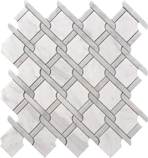 Carrara Marble Mosaic Tile knitting Gray