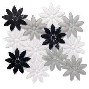 Waterjet Flower Mosaic Tile Night