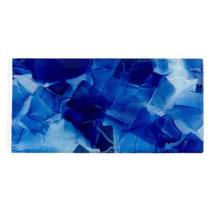 Liquid Glass Subway Tile Navy 3 x 6