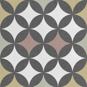 Patterned Porcelain Tile Geo Colorful 8x8 for backsplash, kitchen, bathroom, shower, floor, wall, and pool