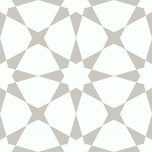 Patterned Porcelain Tile Star Gray 8x8 for bathroom, backsplash, shower, floor and walls