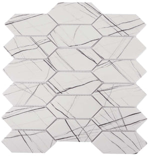 Recycled Glass Mosaic Tile Howlite Picket Matte Finish