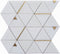 Thassos Marble and Brass Gold Mosaic Tile for Backsplash