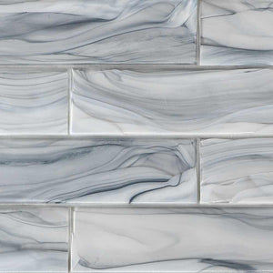 Liquified Glass Subway Tile Lake 3x12 for backspash and bathroom