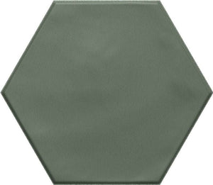 Magnolia Hex Green Matte Porcelain Tile 6x7 for floors and walls