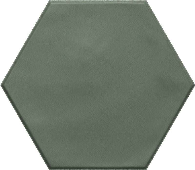 Magnolia Hex Green Matte Porcelain Tile 6x7 for floors and walls