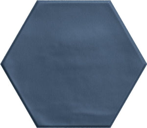 Magnolia Hex Navy Blue Matte Porcelain Tile 6x7 for floor and walls