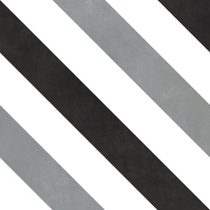 Patterned Porcelain Tile Stripes 8x8 Single Piece