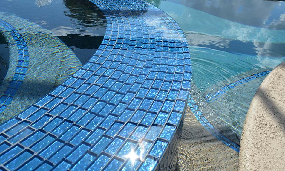 Pool Glass Mosaic Tile Installation