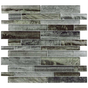 Shimmering Glass Mosaic Tile Silver for kitchen backsplash and bathroom walls