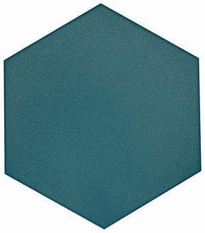 Slide Teal Matte 8x9 Hexagon Tile