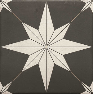 Jazz Patterned Porcelain Tile Star 8x8 for floor and wall applications