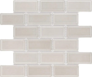 Subway Tile 2x4 Glossy Tender Gray Beveled for kitchen backsplash and bathroom walls